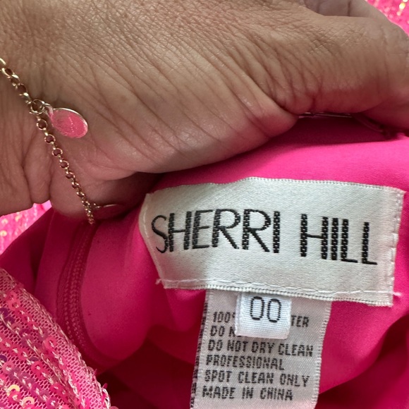 Sherri Hill Vibrant Pink Gown - Picture 2 of 5